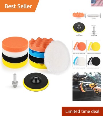 Portable 11-Piece Drill Buffing Kit - High-Quality Car Foam Polishing Pads