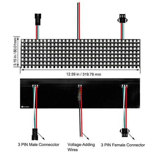 WS2812B ARGB Led Digital Panel Matrix Screen Individual Addressable Pixels 5V - Picture 7 of 15
