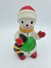 Vintage Flambro Snowman Porcelain Christmas Decor Figurine
