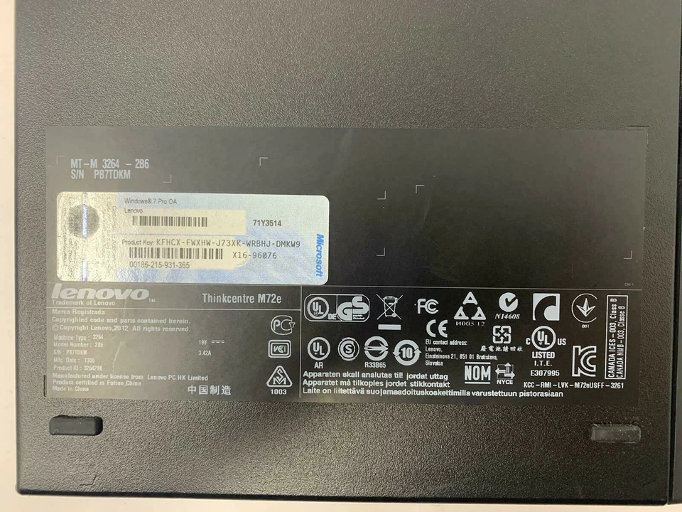 Lenovo ThinkCentre M72e MINI i5-3470T, 4GB RAM, 128GB SSD, OS (OFFERS WELCOME) - Image 3 of 3