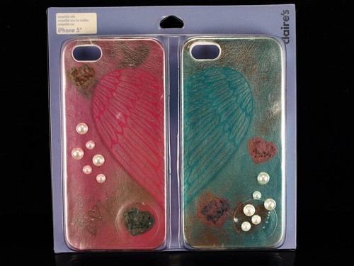 CLAIRE'S bling cell phone case iPhone 5 - pearls, hearts, bows,BFF,NAIL SET, - Picture 18 of 18