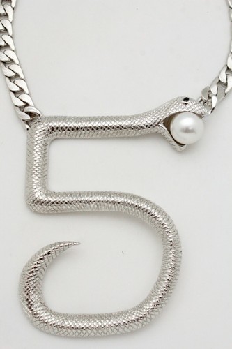 Women Silver Metal Chain Hip Hop Fashion Hood Necklace #5 Snake Pendant Huge C - Picture 7 of 7
