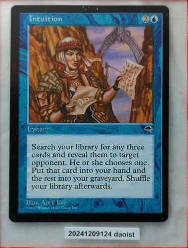 MTG Intuition Tempest Rare Magic The Gathering LP