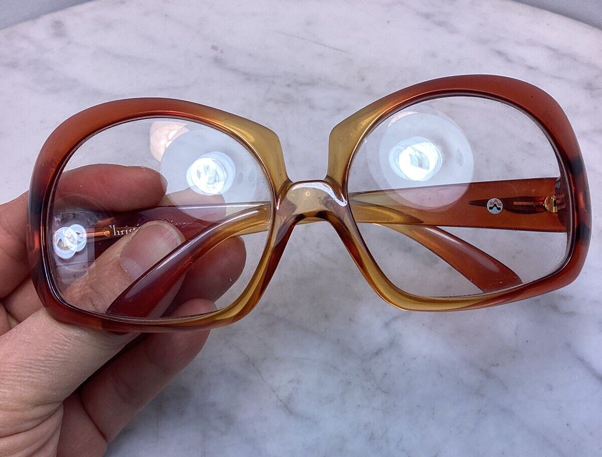 Vintage CHRISTIAN DIOR Oversized Amber Ombré Eyeglasses Vintage CHRISTIAN DIOR Oversized Amber Ombré Eyeglasses
