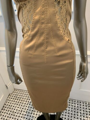 Dolce & Gabbana GOLD Charmeuse Bustier Dress Size 28/42 S chest 32”D&G - Picture 3 of 12