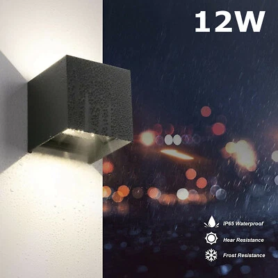 12W Cube Würfel LED Wand Leuchte Lampe Up Down für außen/innen wasserdicht IP65