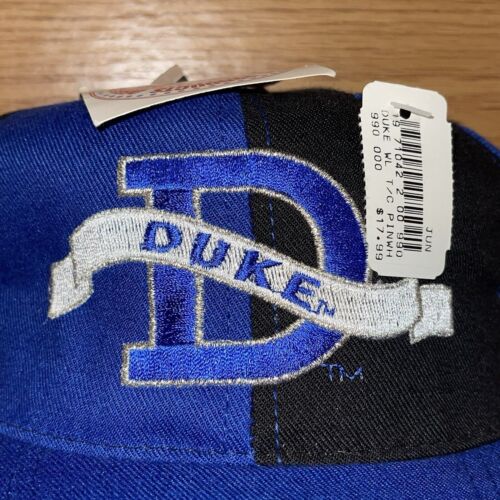 Vintage NWT 90s Duke Blue Devils Snapback Hat Cap Color Block NCAA - Rare - Picture 3 of 14