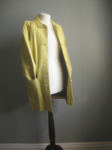 ABRIGO DE CUERO AMARILLO VINTAGE 14 42 MODAS MENORCA DISENO CHAQUETA cinturón inteligente precio de venta sugerido por el fabricante 900 £ - Imagen 18 de 23
