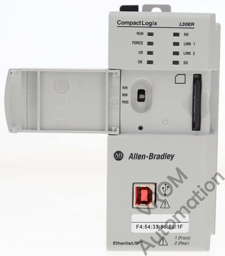 Allen Bradley 1769-L30ER /A CompactLogix Processor 5370 ENet Controller - Picture 2 of 6