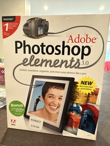Adobe Photoshop Elements 3.0 - New in Factory Sealed Retail Box 788069061001 - Picture 5 of 9