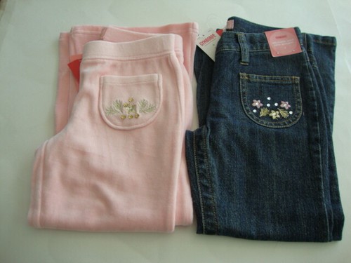 Gymboree WINTER GLAM Sparkle Denim Jeans & Velour Pants Girl Size 4 NWT - Fall