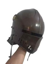 Medieval German Sallet Helmet Steel Functional Old Rust Antique SCA Helmet