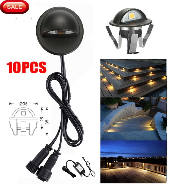 10X Warm White 12V Half Moon 35mm Garden LED Deck Stair Step Fence Rail Lights 10X Warm White 12V Half Moon 35mm Garden LED Deck Stair Step Fence Rail Lights