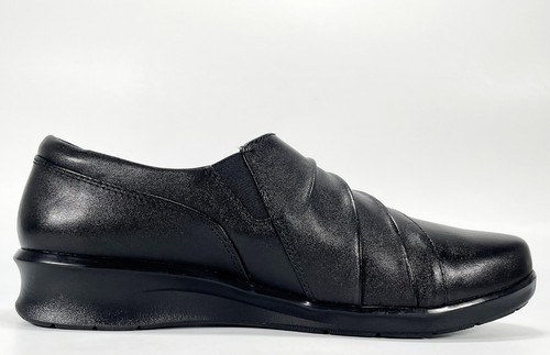 Nuovissime scarpe mocassino Clarks Hope Roxanne da donna in pelle nera taglia 6,5E - Foto 8 di 15