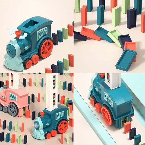 Domino Train Toy Set for Kids 120 Pcs Automatic Dominoes Blocks Birthday Gift 3+ - Picture 11 of 20