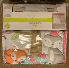 5PCS Enchanted Forest Animals Nursery Crib Bedding Sets By GC Brands