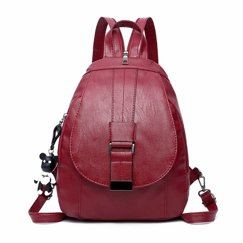 Damen Leder Schulrucksack Reise Handtasche Ranzen Rucksack Schultertasche Beuteltasche - Bild 12 von 13