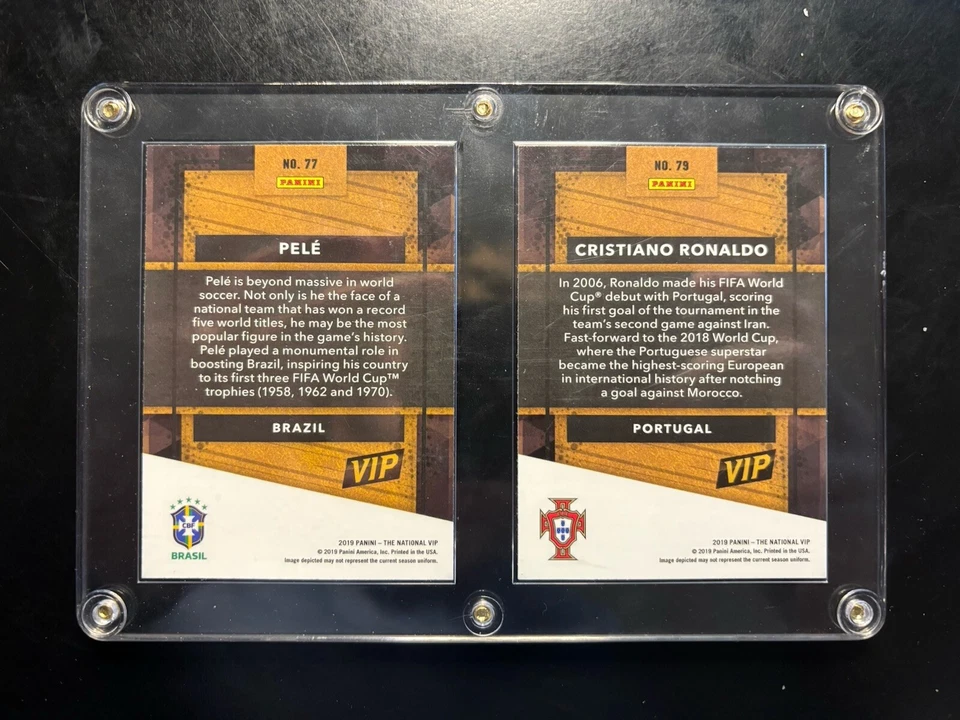 Convención Nacional Panini 2019 VIP Cristiano Ronaldo + Pelè #79 y #77 Foto 2 de 2