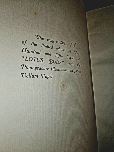 VERY RARE NO 15 Of 250 LOTUS BUDS BY ANNA WILSON CARMICHAEL 1909 - Picture 11 of 21