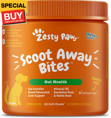 Scoot Away Soft Chews - Healthy Bowel Function with Bromelain, Vita Fiber for Do