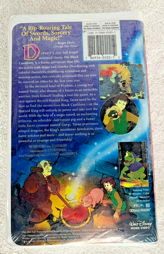 The Black Cauldron Disney VHS 1998 Collectible Chromium FX Clamshell NEW Sealed - Picture 2 of 3
