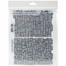Tim Holtz Stampers Anonymous "SLATE & STONE" Rubber Cling Stamp Set