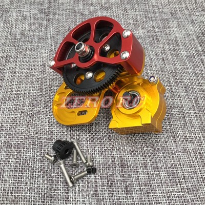 1//10 Scale Axial SCX10 AX10 CNC Assembled Center Transmission Gearbox Set Golden