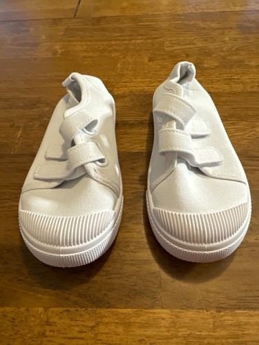 Kids White Shoes Toddlers Canvas Sneakers Light Weight Comfortable Causal 11.5 - Picture 4 of 9
