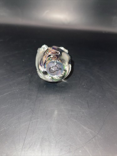 Soporte de anillo de vidrio artístico hecho a mano/peso de papel hecho por vidrio Dimensiones - Imagen 3 de 3