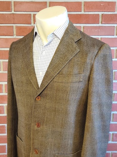 Luciano Barbera Louis Boston 3-BTN Surgeon Cuff Wool Blazer Mens 42 XLONG Italy - Picture 4 of 12