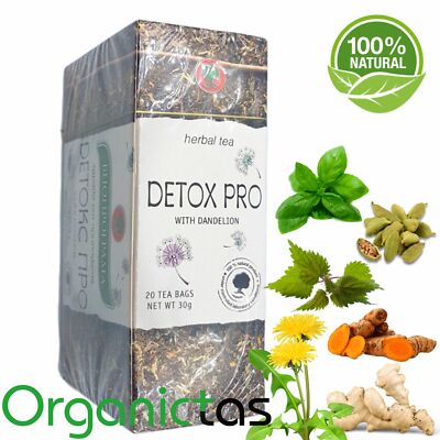 DETOX PRO Tee 20* Teebeutel, 100% natürliche Bio Detox Körperreinigung Kräutertee
