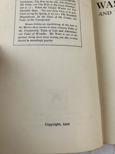 5 H.G. Wells Books 1904, 06, 14, 22 & 1933 Future America Shape Set Free Mankind - Foto 6 di 21