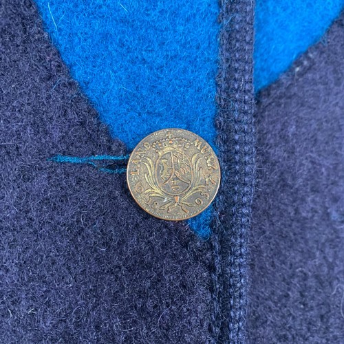 GIESSWEIN Strickjacke Pullover Damen UK12 EU38 Blau Wolle Austria Knopf Langarm - Bild 2 von 14