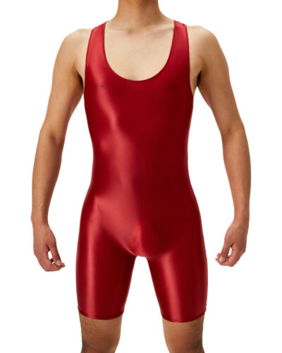 Mens Jumpsuit Comfortable Bodysuit Yoga Rompers Scoop Neck Wrestling Singlets - Picture 34 of 91