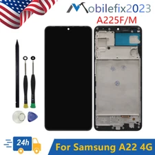 For Samsung Galaxy A22 4G A225F A225M LCD Display Screen Digitizer Incell +Frame