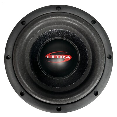 Ultra Audio 8'' LM8 500 Watt Max Power Single 8 Ohm Car Subwoofer Made In USA