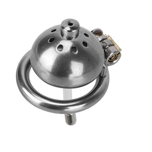Male Stainless Steel Penis Chastity Cock Cage Men's Locking Device 3 Size Rings - Picture 12 of 41