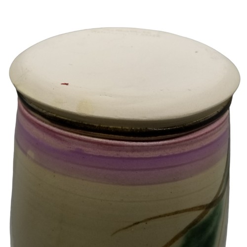 Clay Works Pottery Vase Floral Decorative Heavy Duty Purple Flowers Iris Decor - Picture 8 of 13
