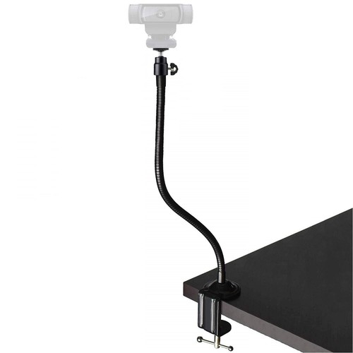 Webcam Stand 25 Inch Gooseneck Clamp Desk Webcam Mount Arm For Logitech Webcam C - Picture 9 of 9