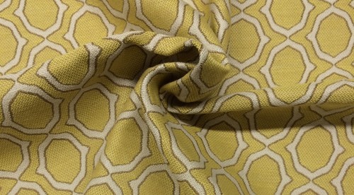 BALLARD DESIGNS CAPRI BUTTER YELLOW MEDALLION SUNBRELLA OUTDOOR FABRIC BY YARD - Picture 4 of 5