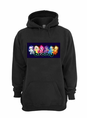 L@@K! MLP Brony Sweatshirt - schwarz - Jugend und Erwachsene - Freundschaft ist Magie - Bild 1 von 2