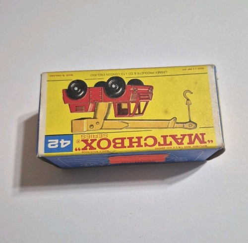 Matchbox #42 Iron Fairy Crane 1969 Lesney Vintage England Construction mit BOX - Bild 8 von 11