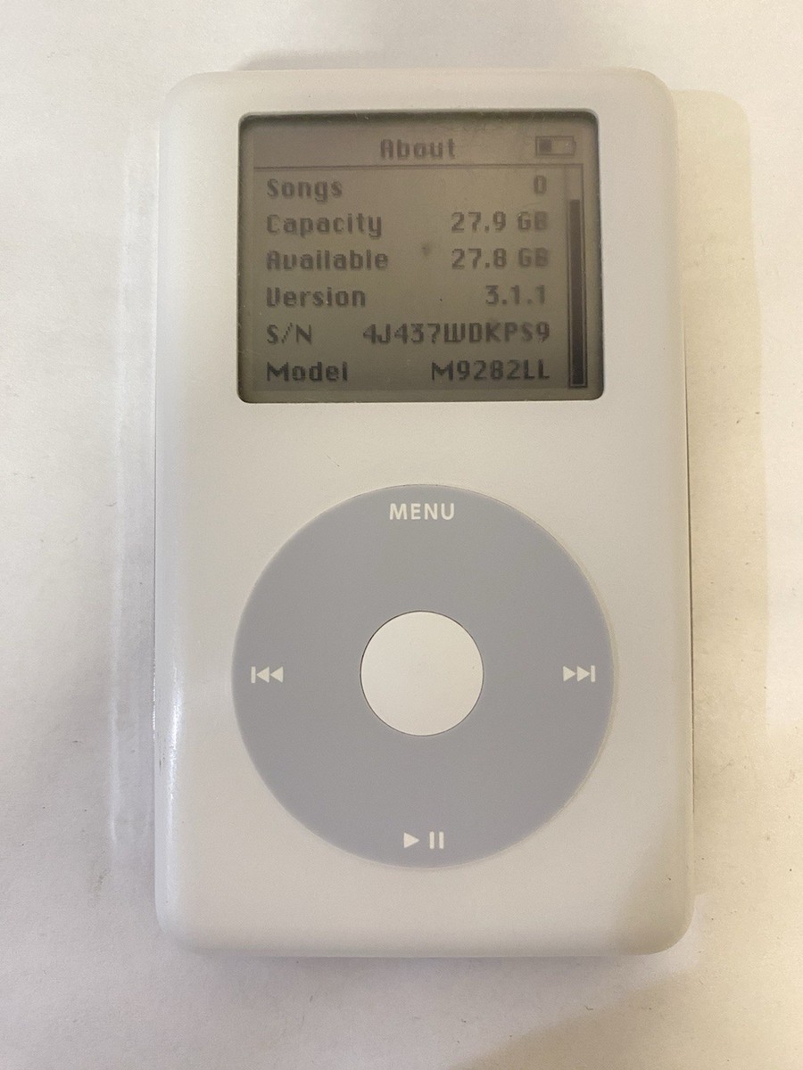 Apple iPod Classic 4th Generation White (20 GB) Read Description
