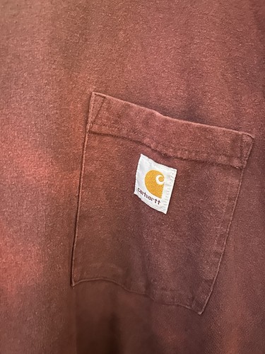 Camiseta Carhartt Para Hombre 2XL Alta Granate Calce Original Manga Larga Pullover - Imagen 2 de 5