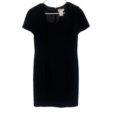 Worthington Black Short Sleeve Sheath Career Dress Size 8 Minimalist Classic