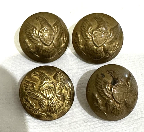 4 VINTAGE 23MM CIVIL WAR US GENERAL SERVICE BUTTONS