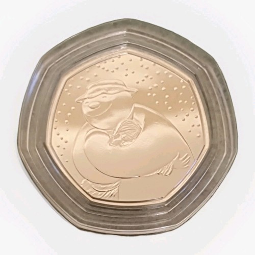 2020 SNOWMAN JAMES HUGGING 50p BUNC COIN IN PROTECTIVE CAPSULE COLLECTABLE MINT  - Picture 1 of 4