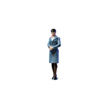 Realistic Flight Attendant Series Miniature Resin Figures for Scene