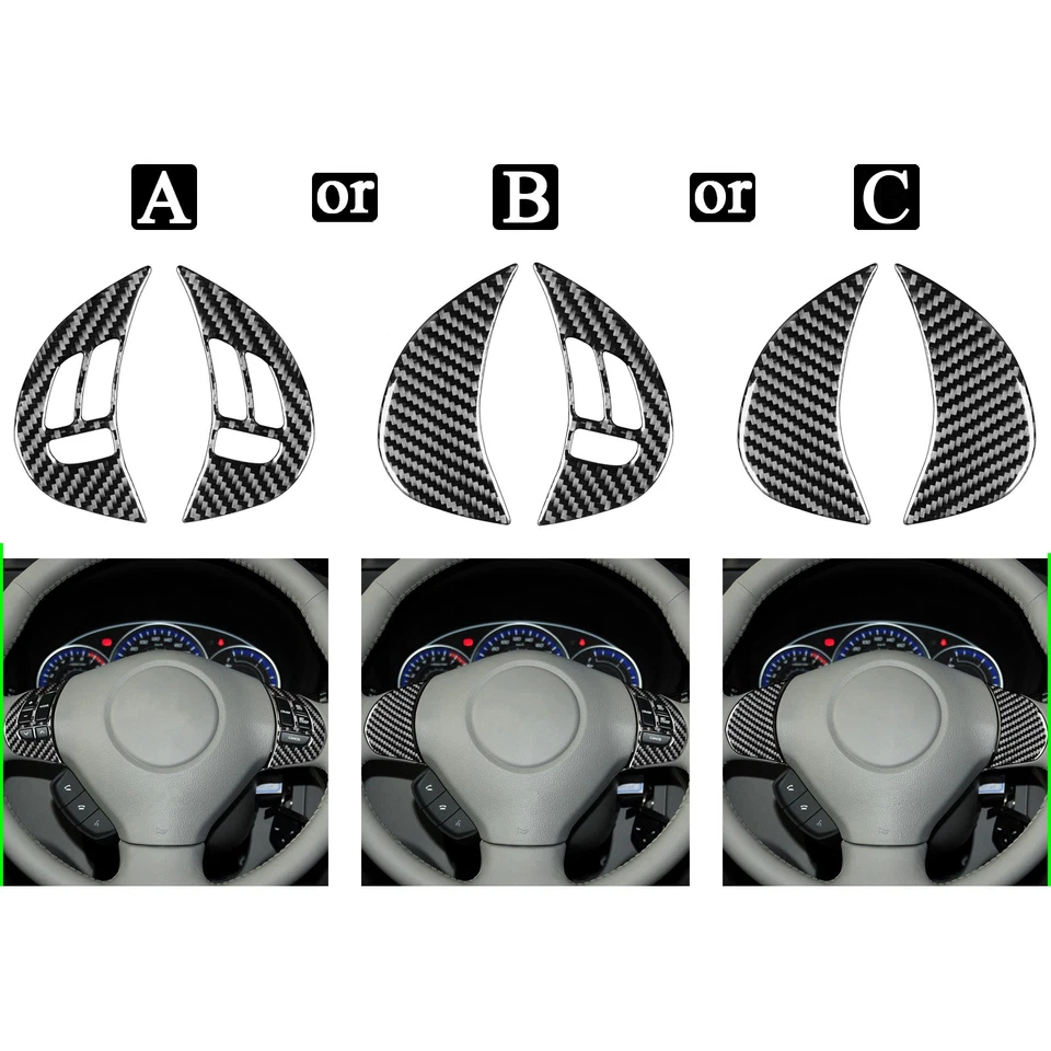 Kit de molduras interiores completas de fibra de carbono real para Subaru Impreza WRX STI 2008-14 Foto 2 de 4