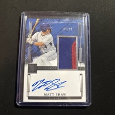 2024 Panini Impeccable - Elégance Prospect Jersey Autographs Matt Shaw...